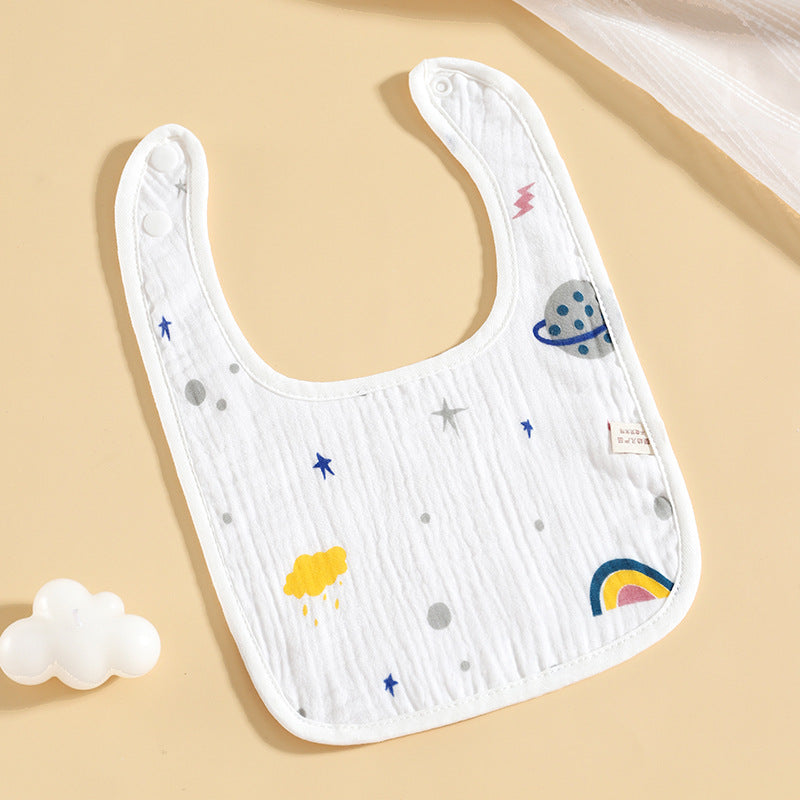 Pure Cotton Six-Layer Gauze U-Shaped Baby Bib