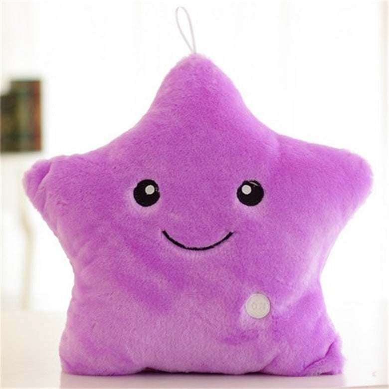 Glowing Plush Star Pillow with Colorful Music