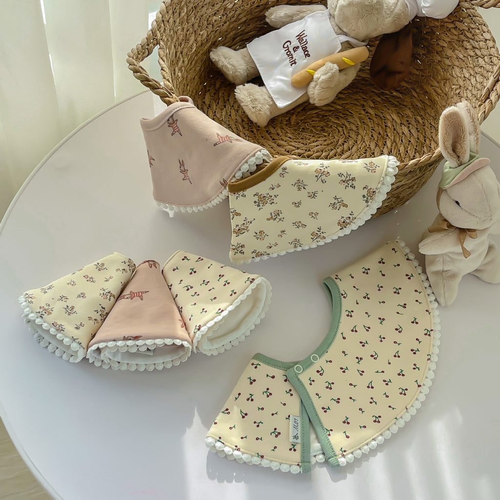 New Knit Cotton Bib for Infants 0-2 Years