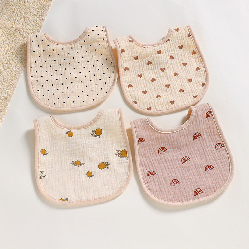 Cotton Gauze U-Shaped Bib for Babies