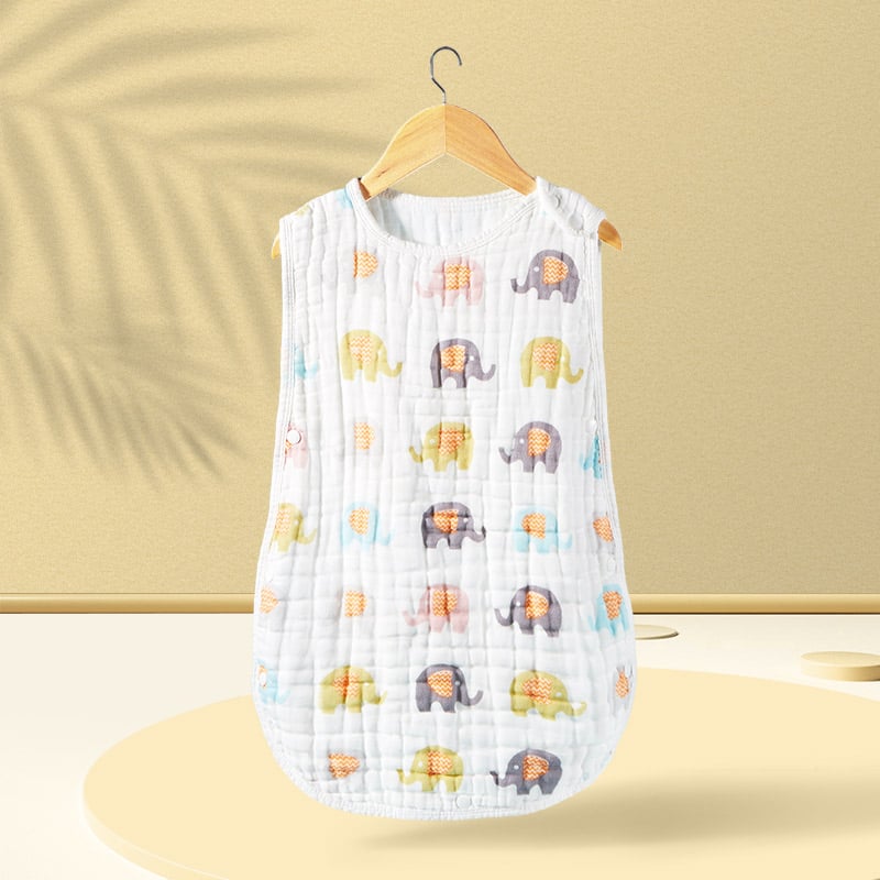 Cotton Gauze Baby Sleeping Bag Vest for Air Conditioning