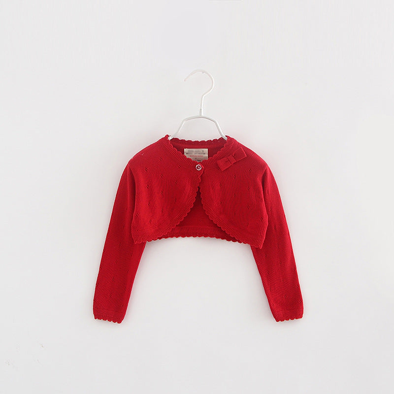 Bow Knot Children's Summer Knitted Cardigan (1-3 Years)