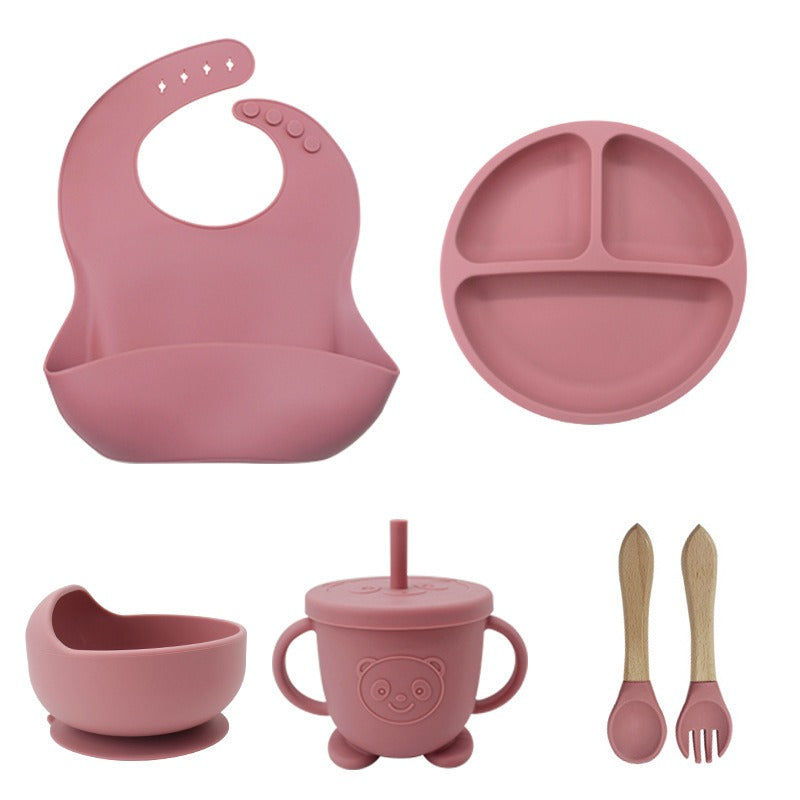 Children's Silicone Tableware 6-Piece Set