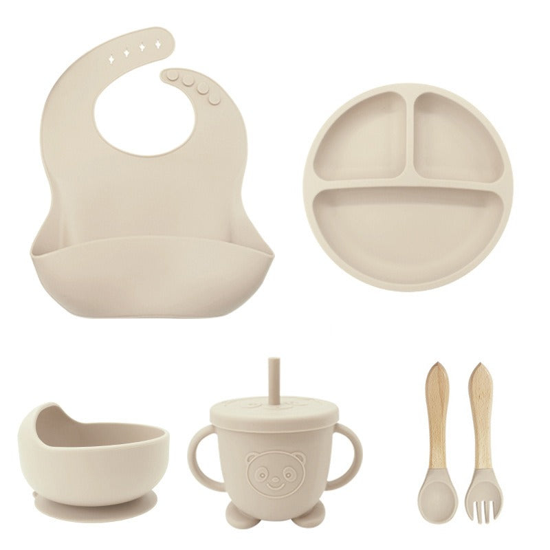 Children's Silicone Tableware 6-Piece Set