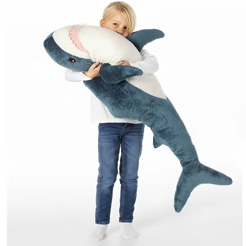 23-Inch Giant Shark Plush Pillow for Room Decor