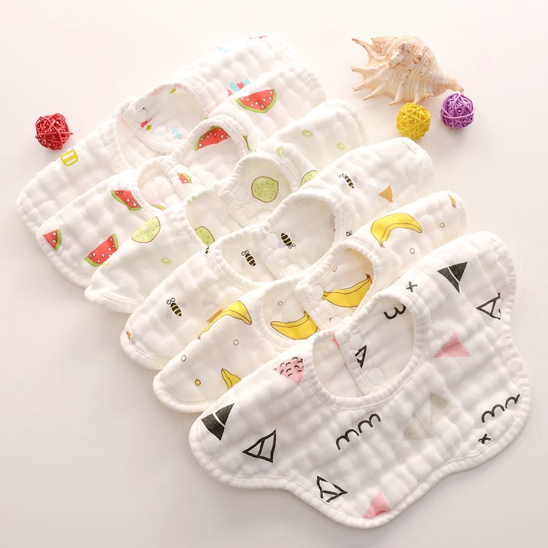 Baby Bibs with Infant Rice Pockets and Saliva Towels