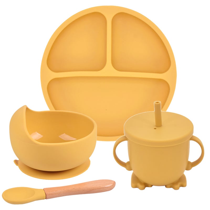 Silicone Suction Cup Divided Plate Set for Kids