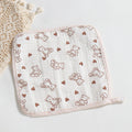 Cartoon Bear Triangle Baby Bib and Burp Cloth Set