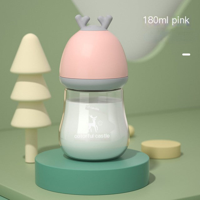 BPA-Free Glass Baby Bottle with Anti-Choke Design