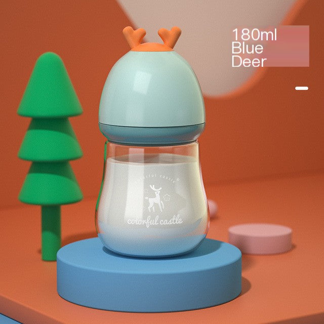 BPA-Free Glass Baby Bottle with Anti-Choke Design