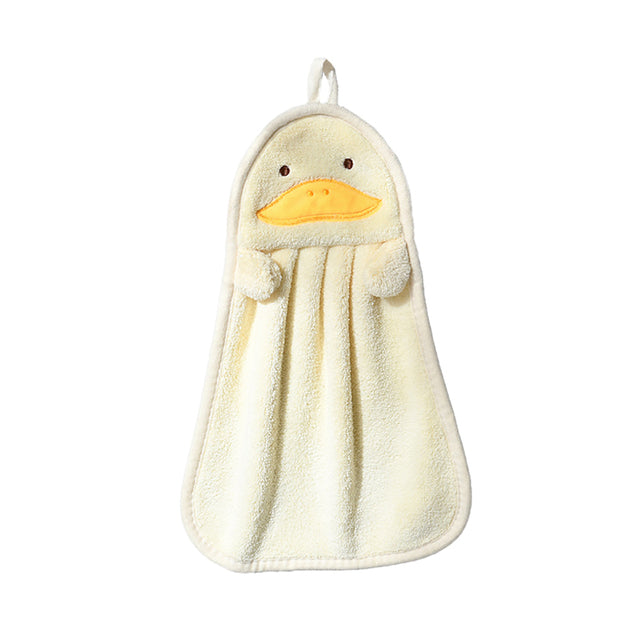 Ultra-Thick Coral Velvet Baby Hand Towels with Animals