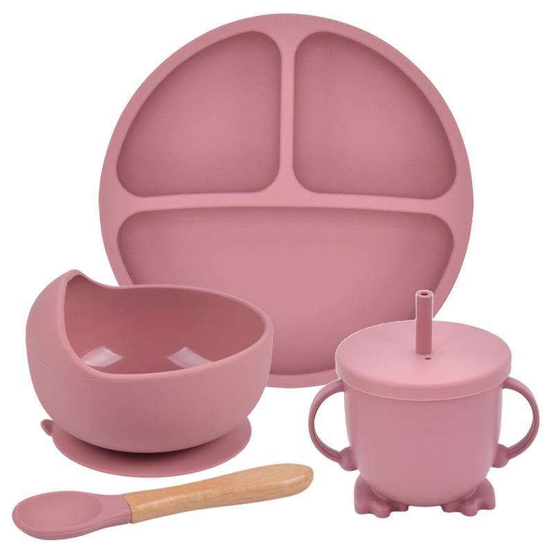 Silicone Suction Cup Divided Plate Set for Kids
