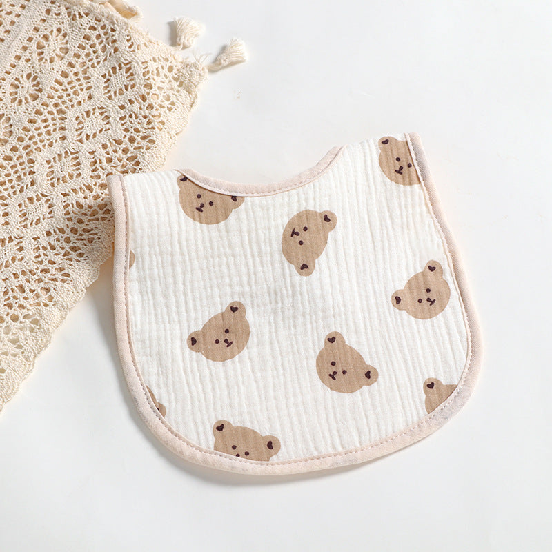 Cotton Gauze U-Shaped Bib for Babies