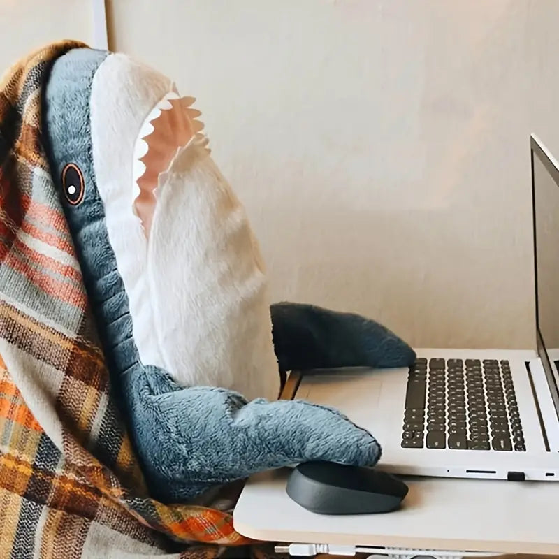 23-Inch Giant Shark Plush Pillow for Room Decor