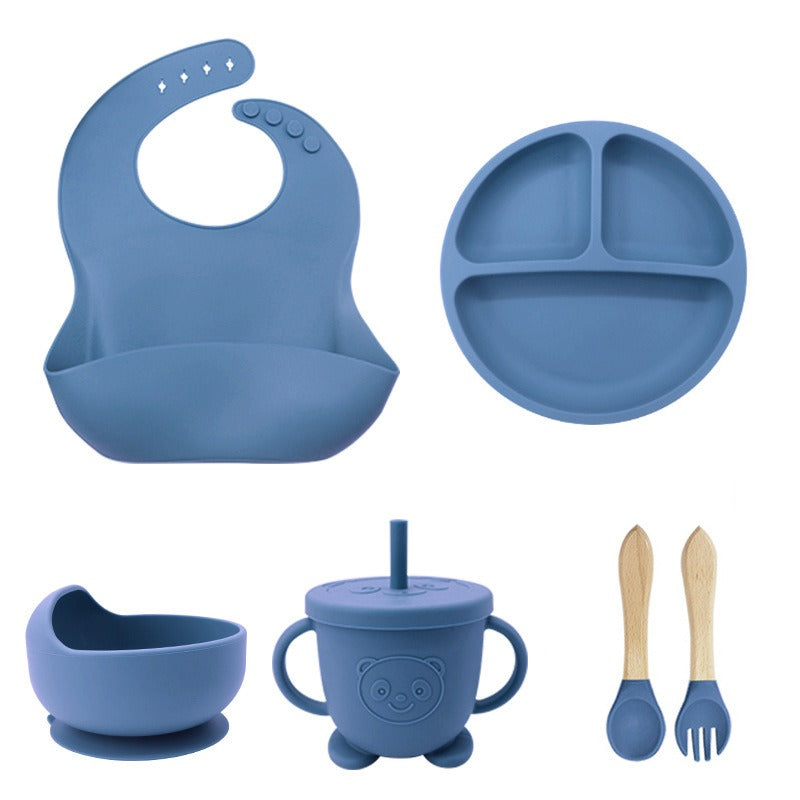 Children's Silicone Tableware 6-Piece Set