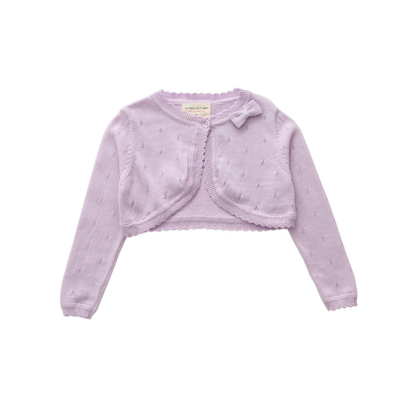 Bow Knot Children's Summer Knitted Cardigan (1-3 Years)