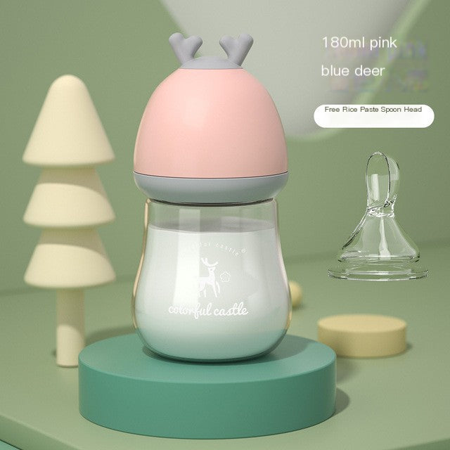 BPA-Free Glass Baby Bottle with Anti-Choke Design