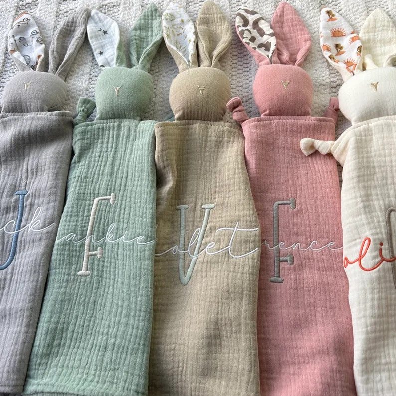Etsy Embroidered Chiffon Bunny Comforter Blanket