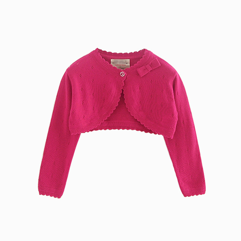 Bow Knot Children's Summer Knitted Cardigan (1-3 Years)
