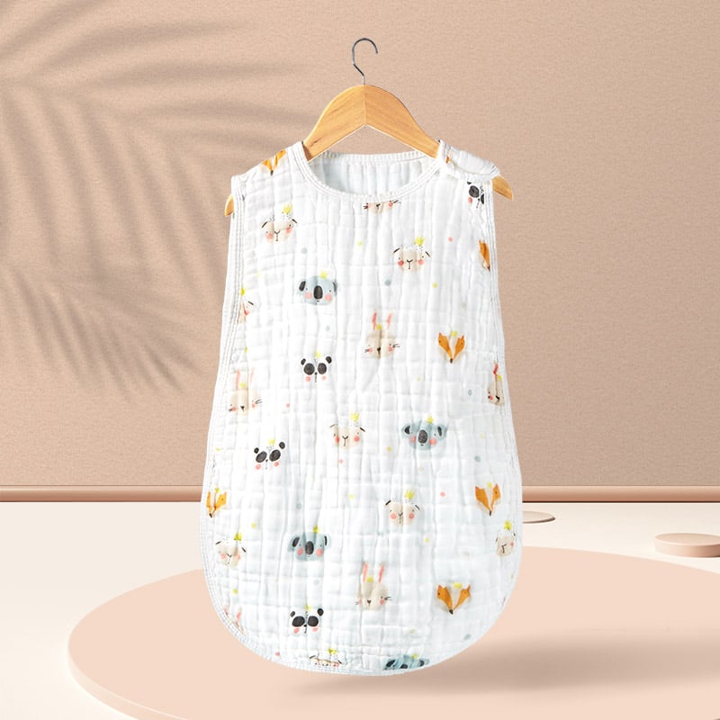Cotton Gauze Baby Sleeping Bag Vest for Air Conditioning