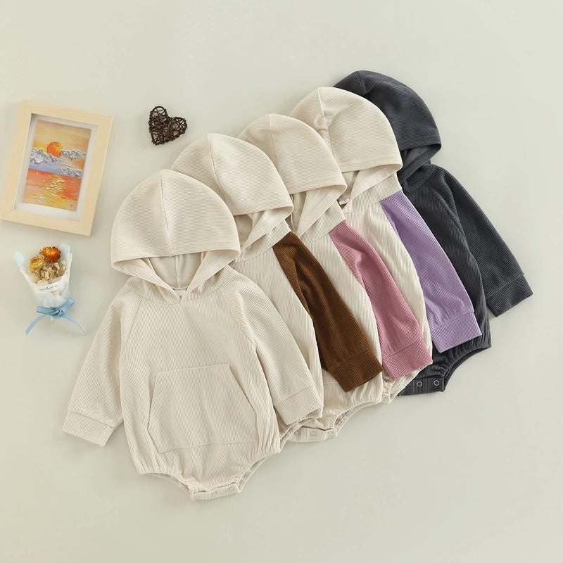 Infant Long-Sleeve Hooded Romper