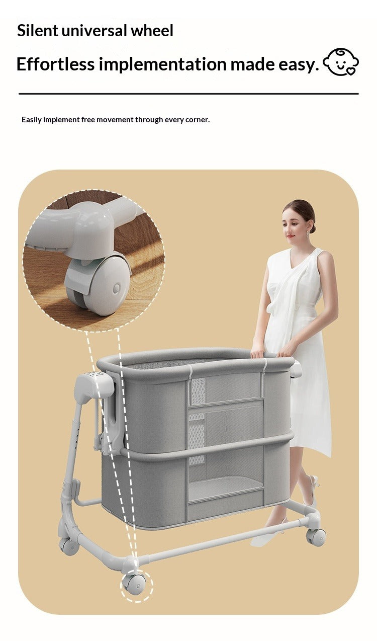 Electric Baby Rocker Bassinet, Foldable with Remote