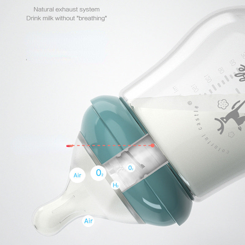 BPA-Free Glass Baby Bottle with Anti-Choke Design