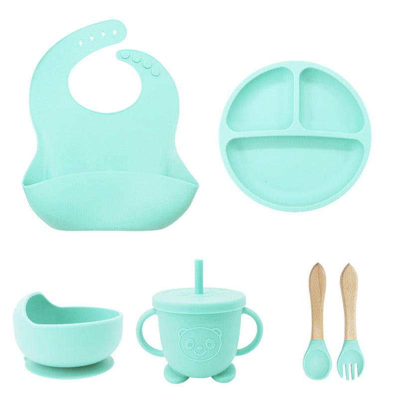 Children's Silicone Tableware 6-Piece Set