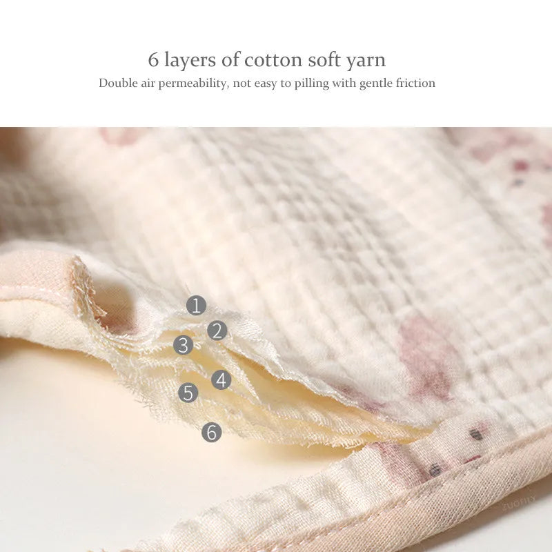 Cotton Gauze U-Shaped Bib for Babies
