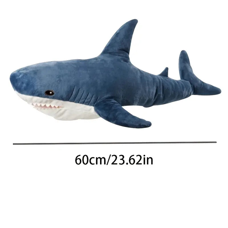 23-Inch Giant Shark Plush Pillow for Room Decor