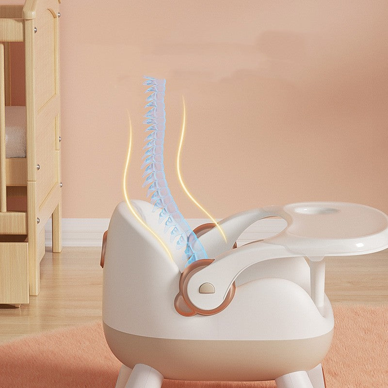 Baby Backrest Plastic Dining Chair for Household Use