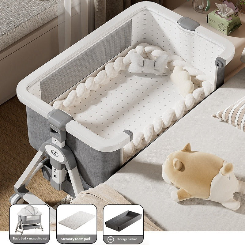 Portable Foldable Baby Cradle Bed with Wheels