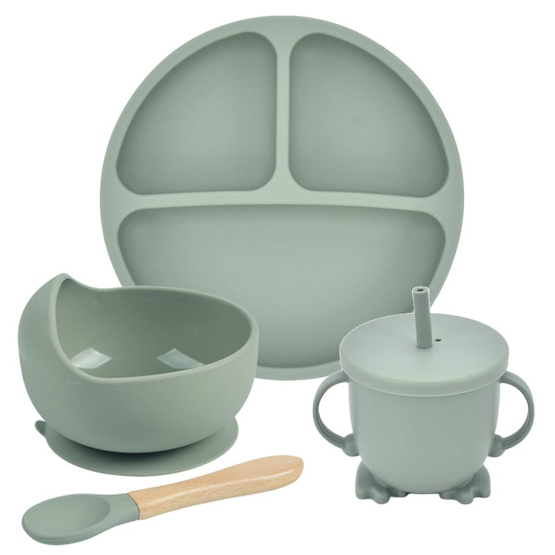 Silicone Suction Cup Divided Plate Set for Kids