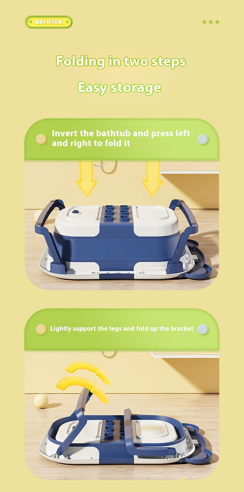Newborn Temperature Sensing Baby Bathtub