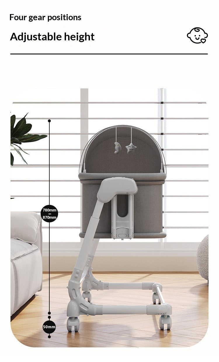 Electric Baby Rocker Bassinet, Foldable with Remote