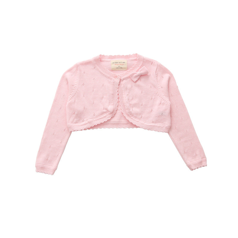 Bow Knot Children's Summer Knitted Cardigan (1-3 Years)