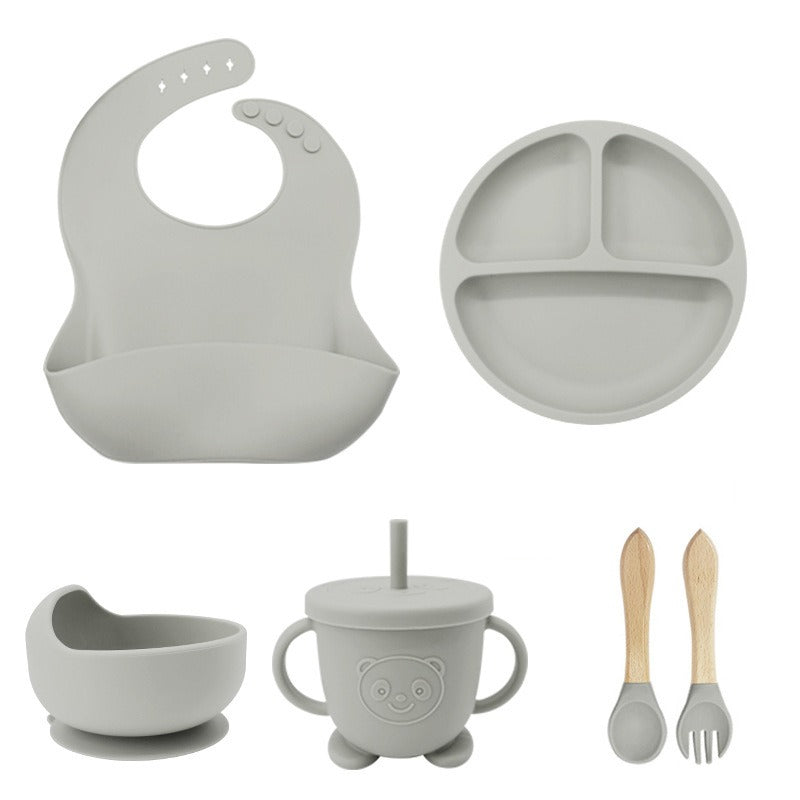 Children's Silicone Tableware 6-Piece Set