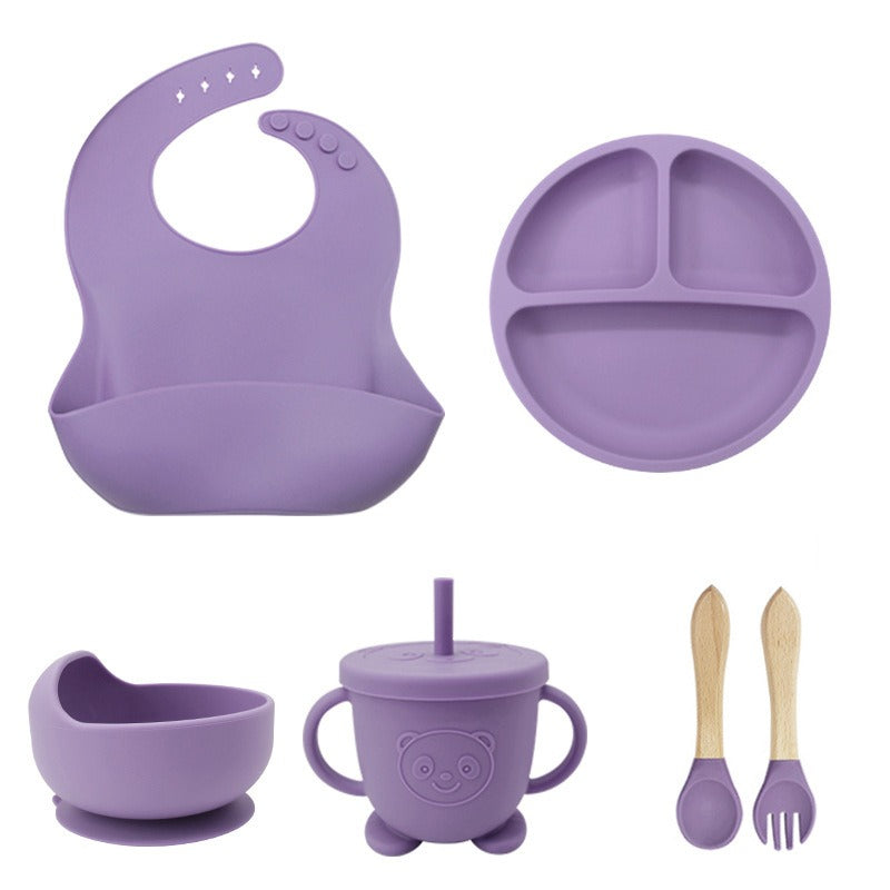 Children's Silicone Tableware 6-Piece Set