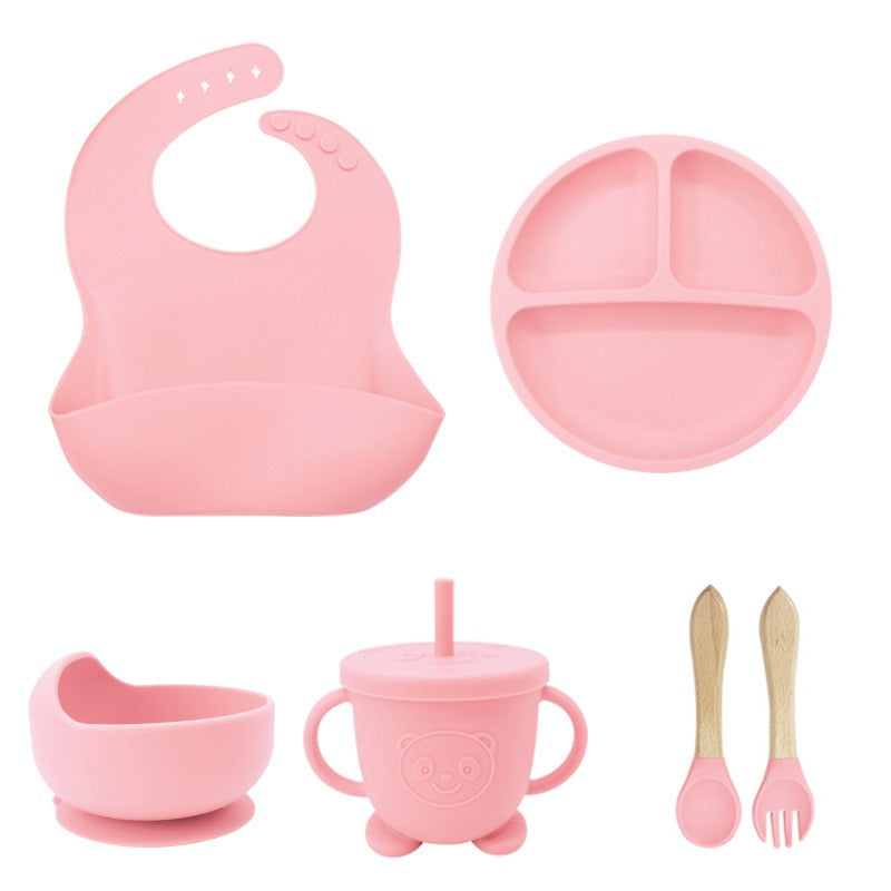 Children's Silicone Tableware 6-Piece Set
