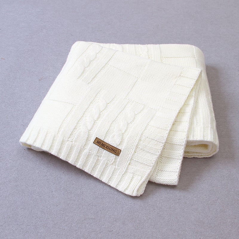 Solid Color Knitted Baby Blanket for Men and Women