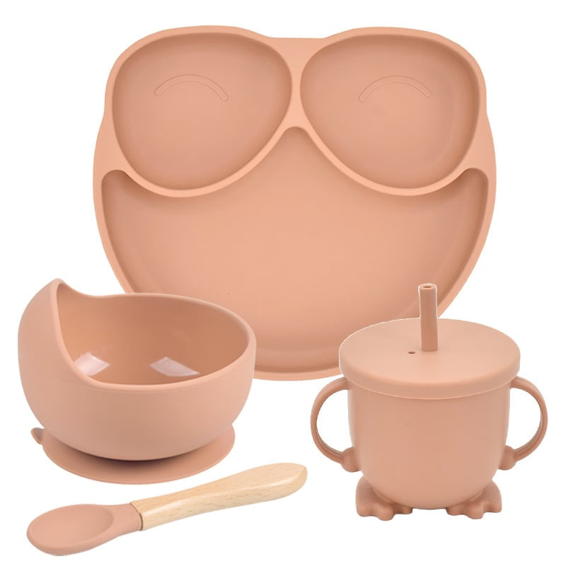 Silicone Suction Cup Divided Plate Set for Kids