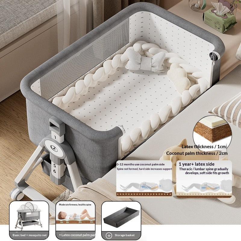 Portable Foldable Baby Cradle Bed with Wheels