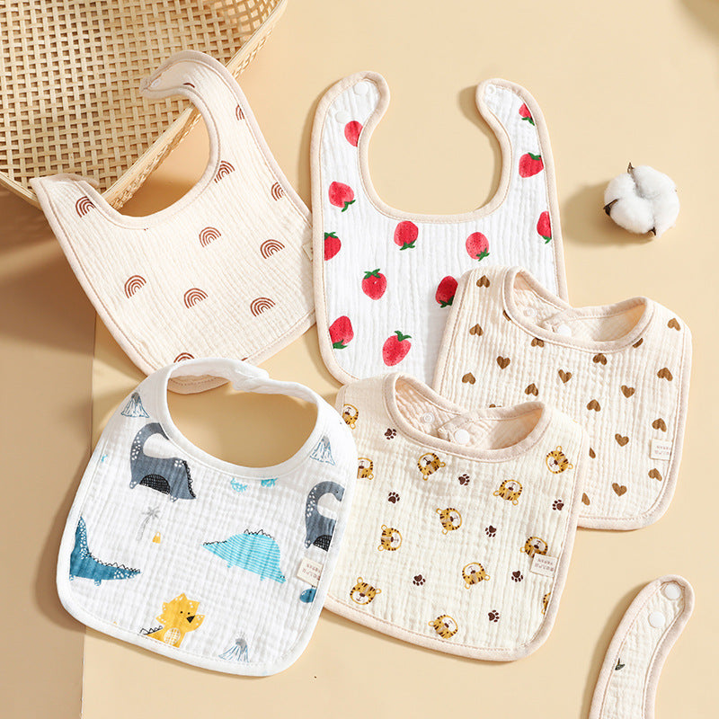Pure Cotton Six-Layer Gauze U-Shaped Baby Bib