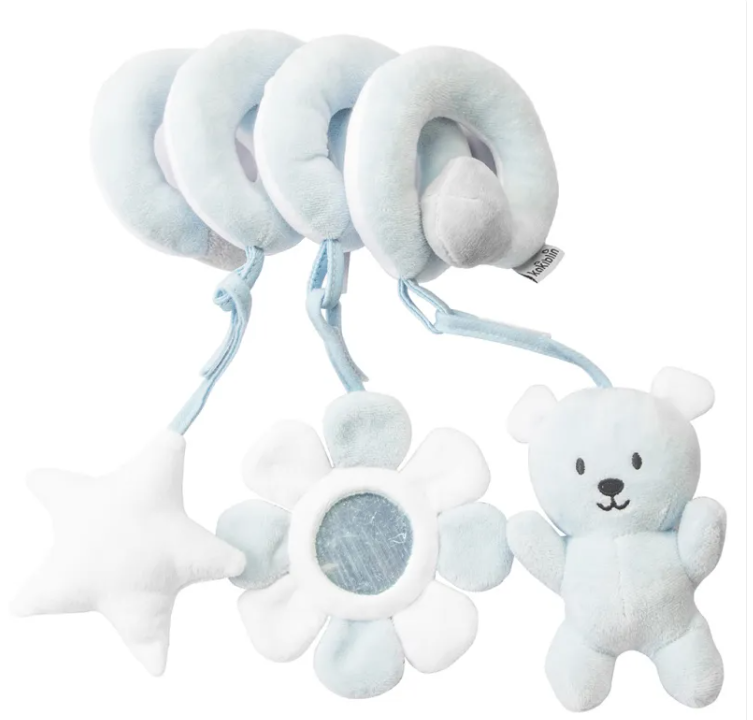 Baby Crib & Stroller Spiral Plush Toy - Animal Design for Early Education