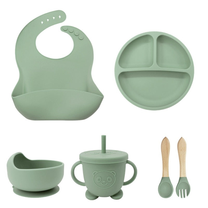 Children's Silicone Tableware 6-Piece Set