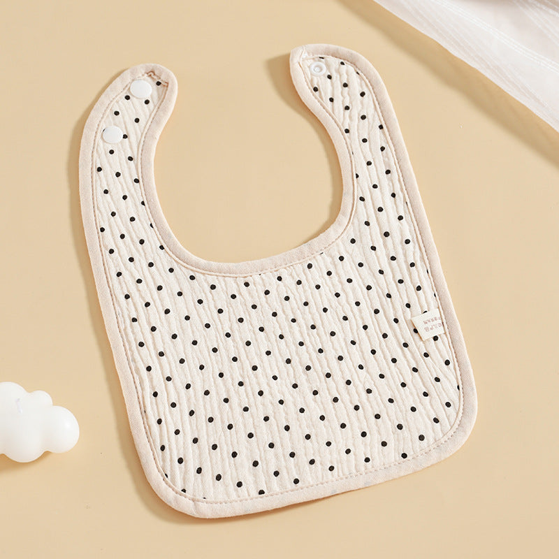 Pure Cotton Six-Layer Gauze U-Shaped Baby Bib