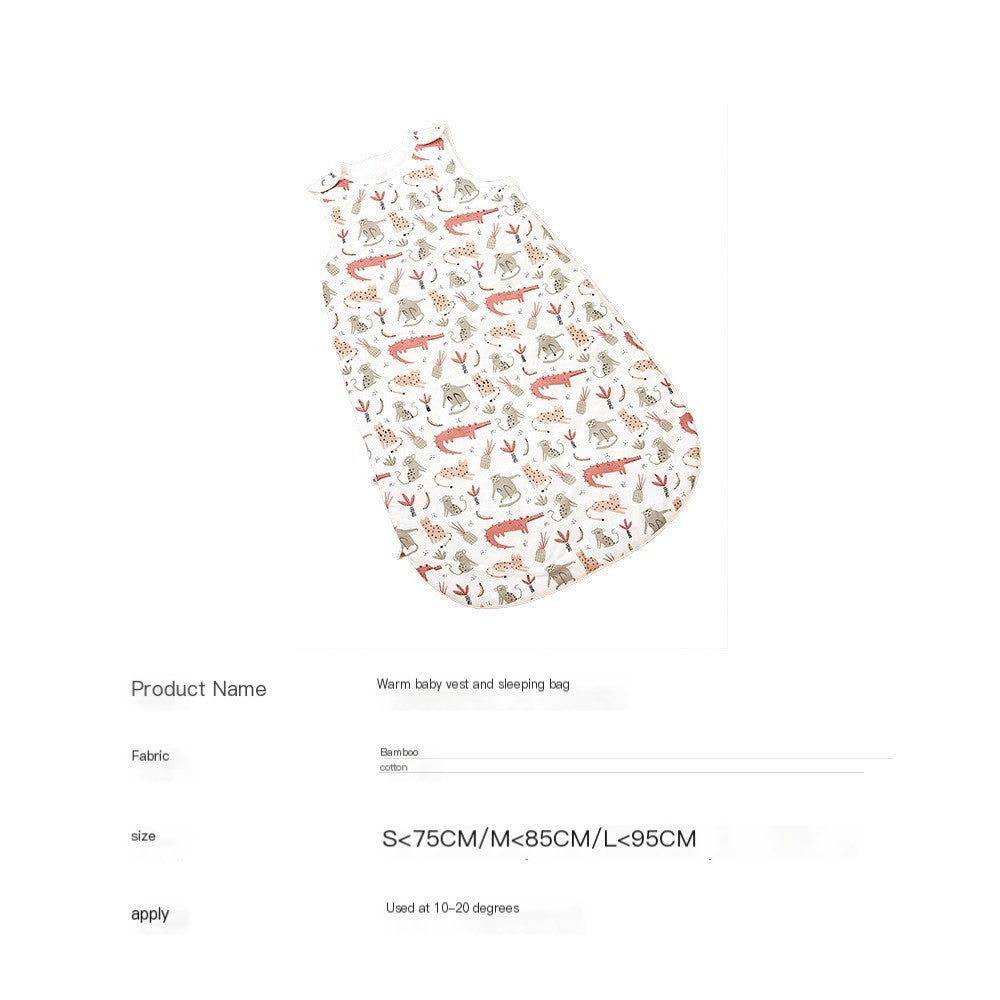 Bamboo Cotton Sleeveless Baby Sleeping Bag for Warmth