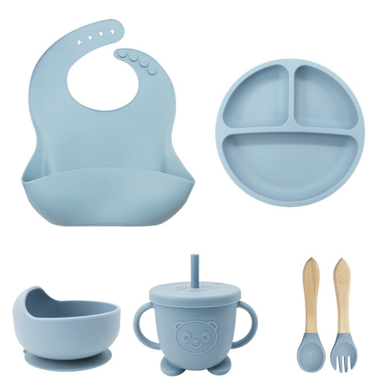 Children's Silicone Tableware 6-Piece Set