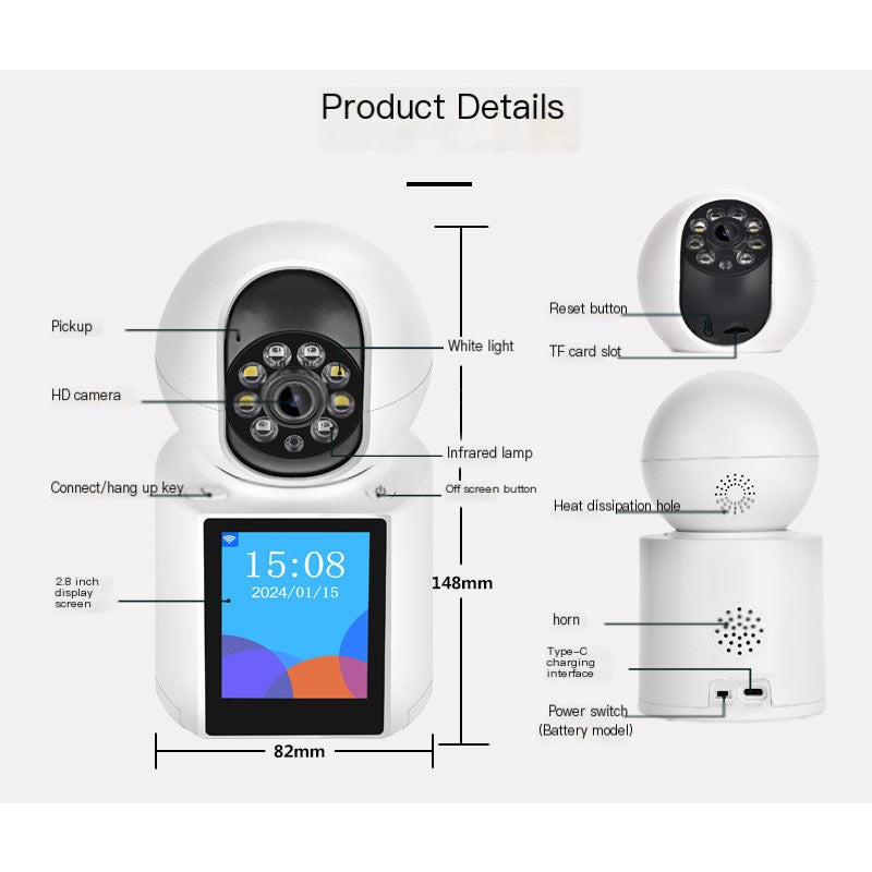Smart 360° Indoor WiFi Camera for Baby Monitoring
