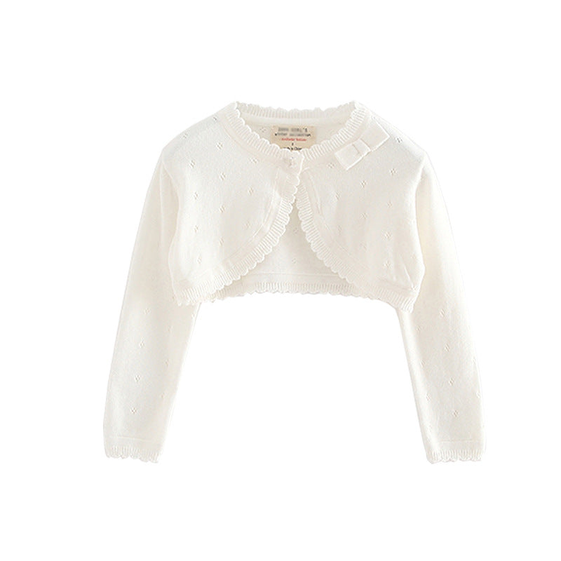 Bow Knot Children's Summer Knitted Cardigan (1-3 Years)